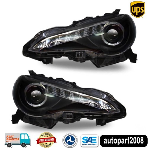 Black led projector headlights - black,